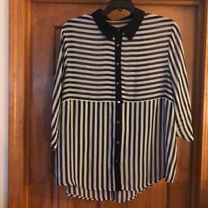 Sheer button down blouse